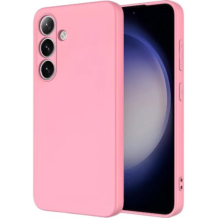 Samsung Galaxy S24 Plus İçi Kadife Silikon Kılıf Pembe