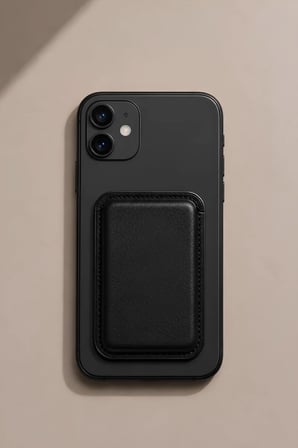 iPhone 11 Heritage Hakiki Deri Cüzdan Magsafe Noir Siyah
