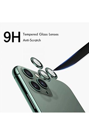Apple iPhone 15 Pro 6.1'' Metal Çerçeveli Kamera Koruma Lensi Lacivert