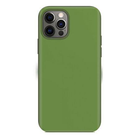 Apple iPhone 15 Pro Max 6.7'' İnce Mat Silikon Kılıf Yeşil