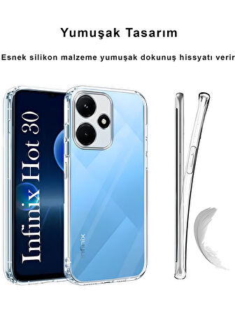 İnfinix Hot 30 Premium Şeffaf Silikon Kılıf