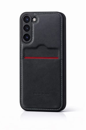 Samsung Galaxy S23 Plus Kartlıklı Rich Boss Lüx Deri Kılıf Lacivert