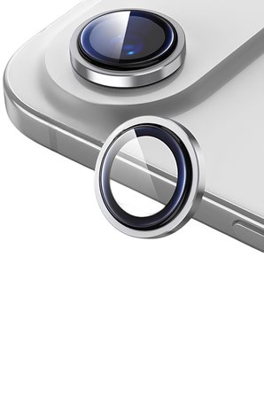 Apple iPhone 17 Air Metal Çerçeveli Kamera Koruma Lensi Gümüş