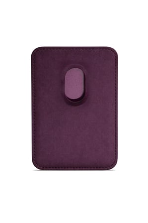 Lunex Premium Süet Magsafe Kartlık Burgundy Wine iPhone 15 Pro Max