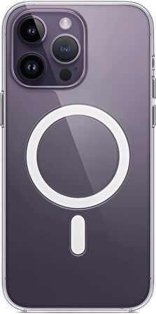 Apple iPhone 15 Pro Max 6.7'' Magsafe Şeffaf Silikon Kılıf
