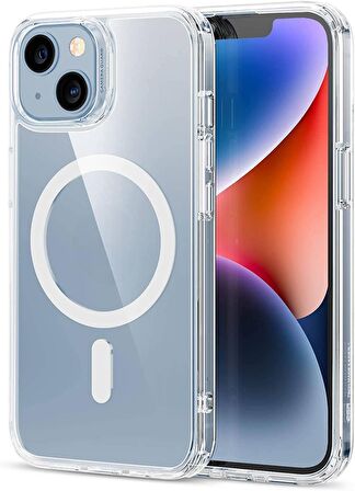 Apple iPhone 15 6.1'' Magsafe Şeffaf Silikon Kılıf