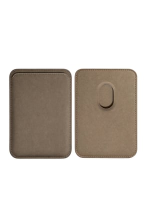 Lunex Premium Süet Magsafe Kartlık Sandstone Beige iPhone 13 Mini