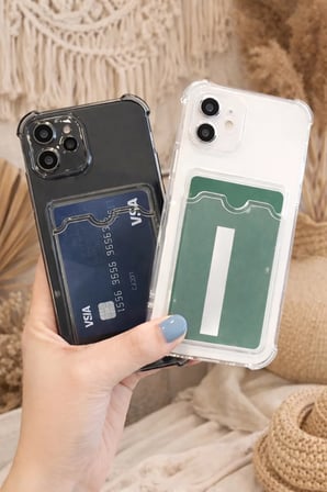 iPhone 17 Pro Max Kartlıklı Antişok Kılıf Şeffaf