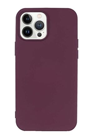Apple iPhone 15 Pro 6.1'' İnce Mat Silikon Kılıf Mor