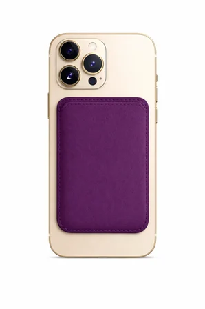 Lunex Premium Süet Magsafe Kartlık Burgundy Wine iPhone 12 Mini