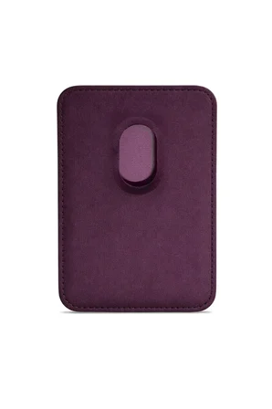 Lunex Premium Süet Magsafe Kartlık Burgundy Wine iPhone 12 Mini