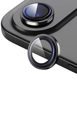 Apple iPhone 17 Air Metal Çerçeveli Kamera Koruma Lensi Siyah