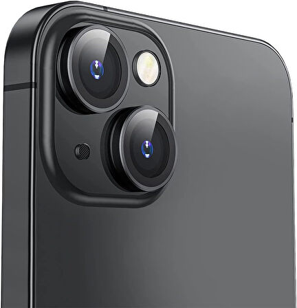 Apple iPhone 15 Gerçek Cam Safir Lens Koruma Siyah