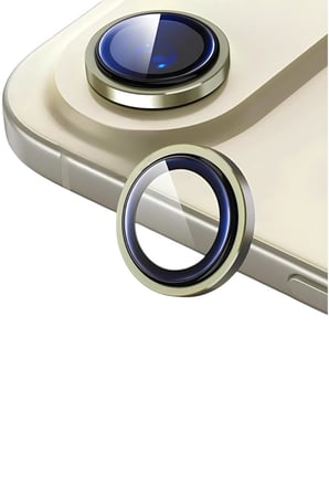 Apple iPhone 17 Air Metal Çerçeveli Kamera Koruma Lensi Gold