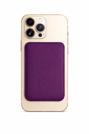 Lunex Premium Süet Magsafe Kartlık Burgundy Wine iPhone 16 Pro