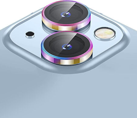 Apple iPhone 14 Gerçek Cam Safir Lens Koruma Renkli