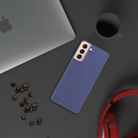 Samsung Galaxy S22 Plus İnce Mat Silikon Kılıf Lacivert