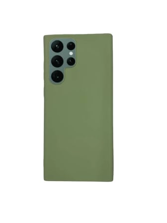 Samsung Galaxy S22 Ultra İnce Mat Silikon Kılıf Yeşil