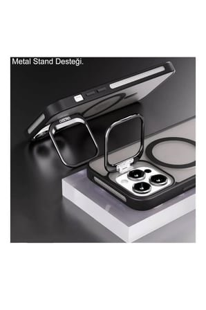 iPhone 15 Pro Max 6.7" StandGuard MagSafe Kılıf + Lens Koruma Gece Mavisi