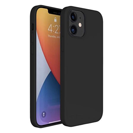 Apple iPhone 15 6.1'' İnce Mat Silikon Kılıf Siyah