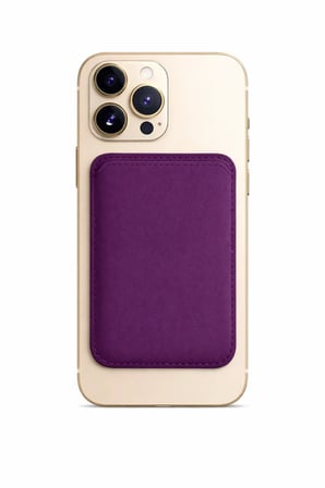 Lunex Premium Süet Magsafe Kartlık Burgundy Wine iPhone 16