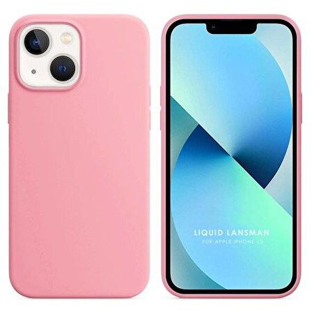 Apple iPhone 13 6.1'' Liquit Lansman Silikon Pembe