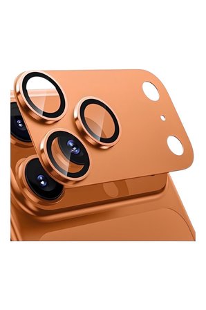 Apple iPhone 17 Pro Max Premium Tam Kaplama Lens Koruma Turuncu