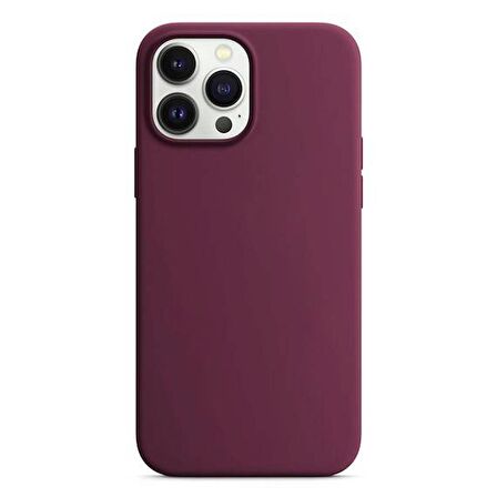 Apple iPhone 15 Pro 6.1'' Liquit Lansman Silikon Bordo