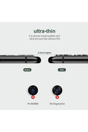 Apple iPhone 12 Pro Max 6.7 '' Metal Çerçeveli Kamera Koruma Lensi