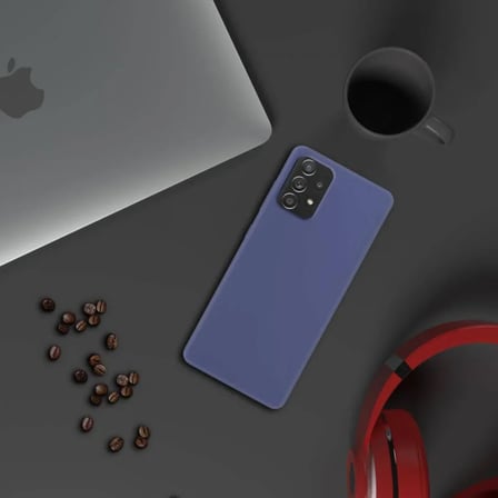 Samsung Galaxy A33 İnce Mat Silikon Kılıf Lacivert