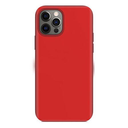 Apple iPhone 15 Pro 6.1'' İnce Mat Silikon Kılıf Kırmızı