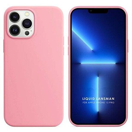 Apple iPhone 13 Pro 6.1'' Liquit Lansman Silikon Pembe