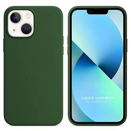 Apple iPhone 15 6.1'' Liquit Lansman Silikon Haki