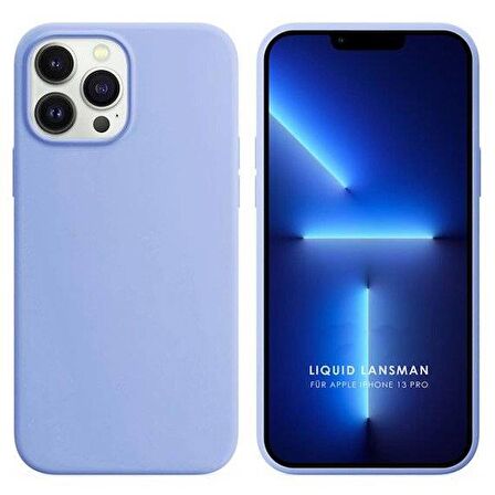 Apple iPhone 13 Pro Max 6.7'' Liquit Lansman Silikon Açık Mavi