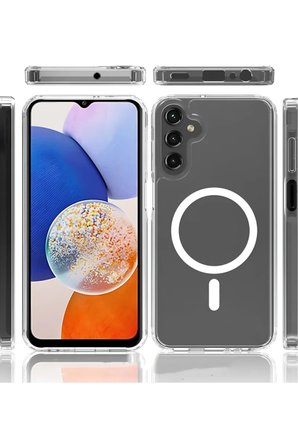 Şeffaf Mika Sararmaz Sert Magsafe Kılıf Galaxy S24 Plus