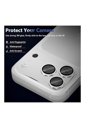 Apple iPhone 17 Pro 6.3" Premium Tam Kaplama Lens Koruma Siyah