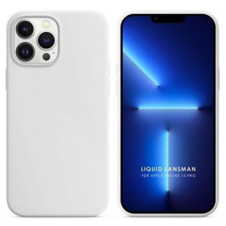 Apple iPhone 15 Pro 6.1'' Liquit Lansman Silikon Beyaz