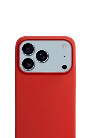 Apple iPhone 17 Pro 6.3'' Liquid Lansman Silikon Kılıf Ateş Kırmızısı