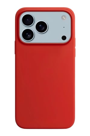 Apple iPhone 17 Pro 6.3'' Liquid Lansman Silikon Kılıf Ateş Kırmızısı