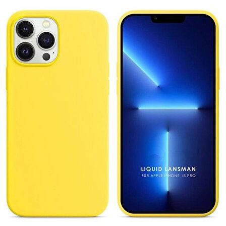Apple iPhone 13 Pro Max 6.7'' Liquit Lansman Silikon Sarı