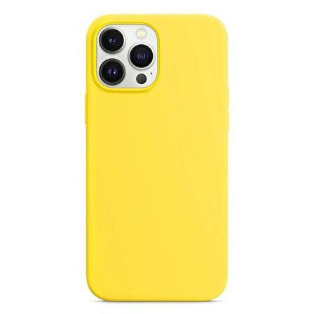 Apple iPhone 13 Pro Max 6.7'' Liquit Lansman Silikon Sarı