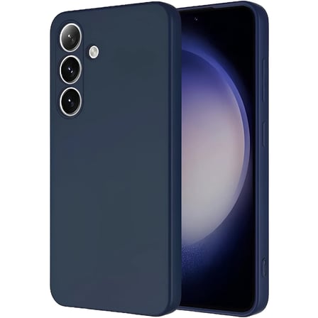 Samsung Galaxy S24 İçi Kadife Silikon Kılıf Lacivert