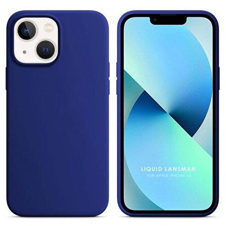Apple iPhone 14 6.1'' Liquit Lansman Silikon Lacivert