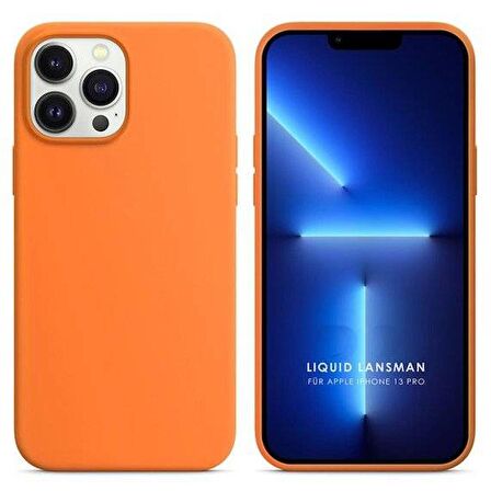 Apple iPhone 14 Pro 6.1'' Liquit Lansman Silikon Turuncu