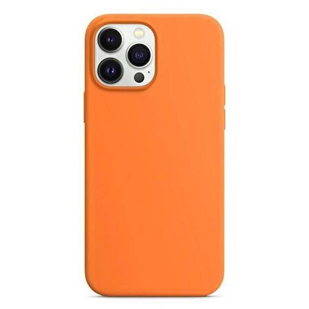 Apple iPhone 14 Pro 6.1'' Liquit Lansman Silikon Turuncu