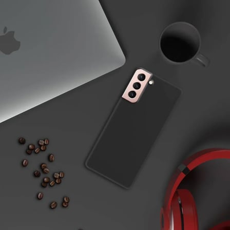 Samsung Galaxy S22 Ultra İnce Mat Silikon Kılıf Siyah