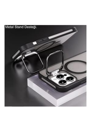 iPhone 13 Pro 6.1" StandGuard MagSafe Kılıf + Lens Koruma Kum Beji