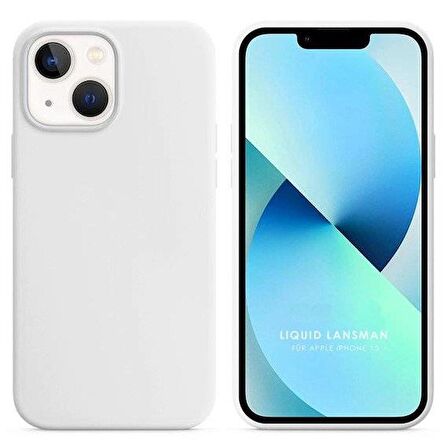 Apple iPhone 13 6.1'' Liquit Lansman Silikon Beyaz