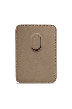 Lunex Premium Süet Magsafe Kartlık Sandstone Beige iPhone 15