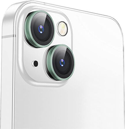 Apple iPhone 14 Gerçek Cam Safir Lens Koruma Yeşil